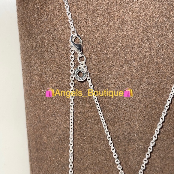 New Pandora Two-Tone Circles Pendant & Necklace, Rose Gold-Plated - Picture 7 of 9